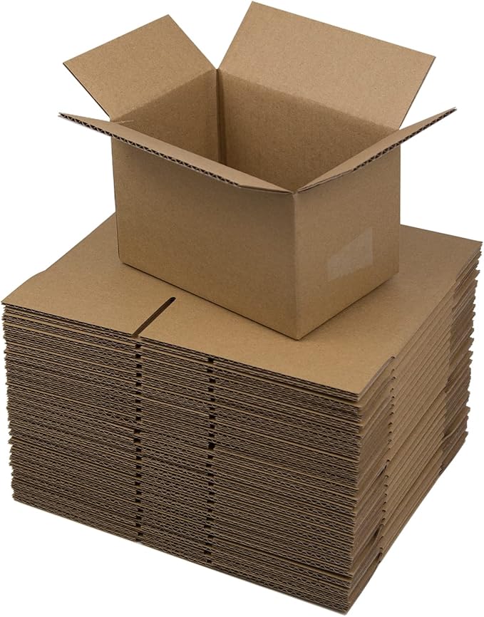Shipping Boxes 6x4x4 Inches Small Corrugated Cardboard Boxes, 25 Pack