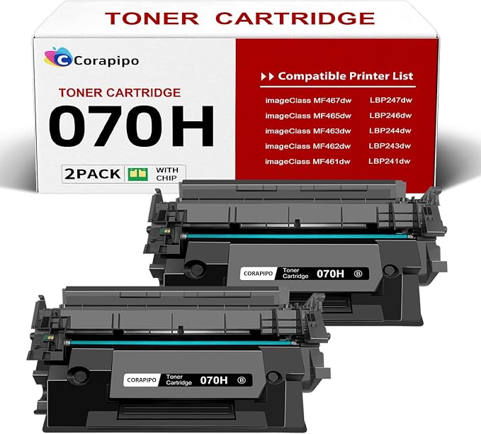 070 / 070H High Capacity Toner Cartridge Compatible Replacement for Canon 070H 070 CRG-070H CRG 070 Toner Work for Canon ImageClass MF465dw MF462dw MF460 LBP247dw LBP246dw LBP240 Printer
