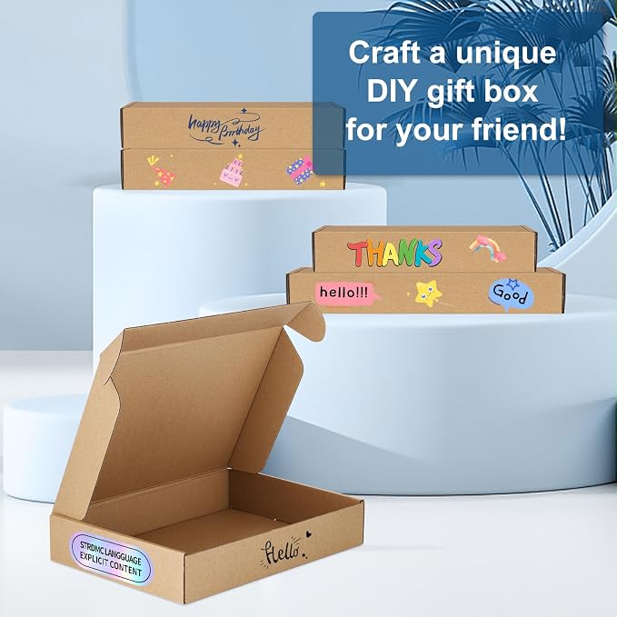 Famagic Shipping Boxes 13x10x2 Inch 30 Pack Brown Small Box Corrugated Cardboard Mailers Boxes for Book Gift Packaging Small Business, Mailing Boxes for Shipping