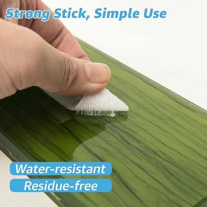 Art3d 48 Sets Hook and Loop Tape Sticky Back,1 in.x 4 in. Double-Sided Adhesive Strip,Heavy Duty, White | Double-Sided, Adhesive Strip, Nylon, Picture Hanging Strips Fastener for Mounting Hanging, Glass, Tile, Metal, Home, Office