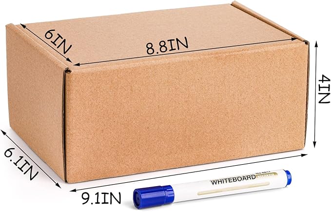 Cedilis 25 Pack 9x6x4 Inches Shipping Boxes, Small Corrugated Cardboard Box, Brown Cardboard Mailing Boxes, Thick Corrugated Mailer Boxes for Shipping Packing Small Business, Recyclable