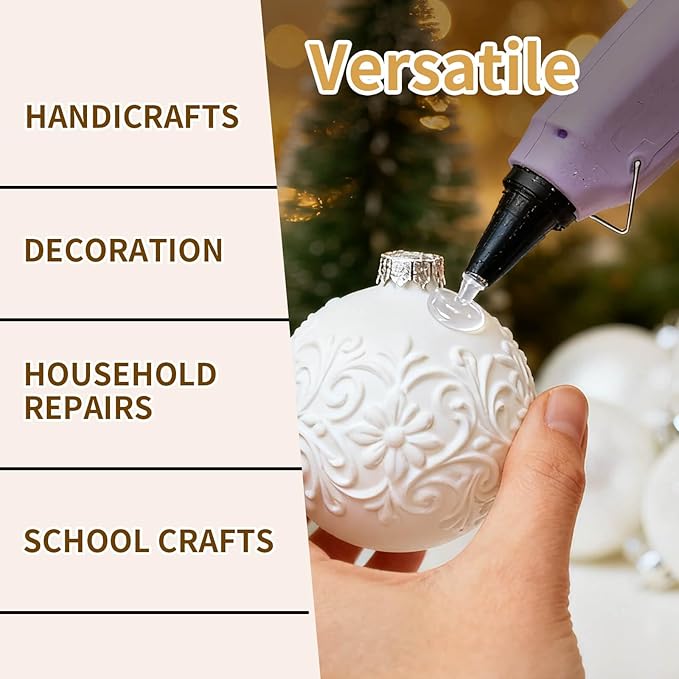 SUNFATT Full Size Hot Glue Sticks,(30 Pcs) 8" x 0.43" Glue Sticks Perfect for Hot Glue Gun,Easily Create and Bond Crafts on Wood,Plastic,Glass,Flowers,Fabrics,Foam,Jewellery.