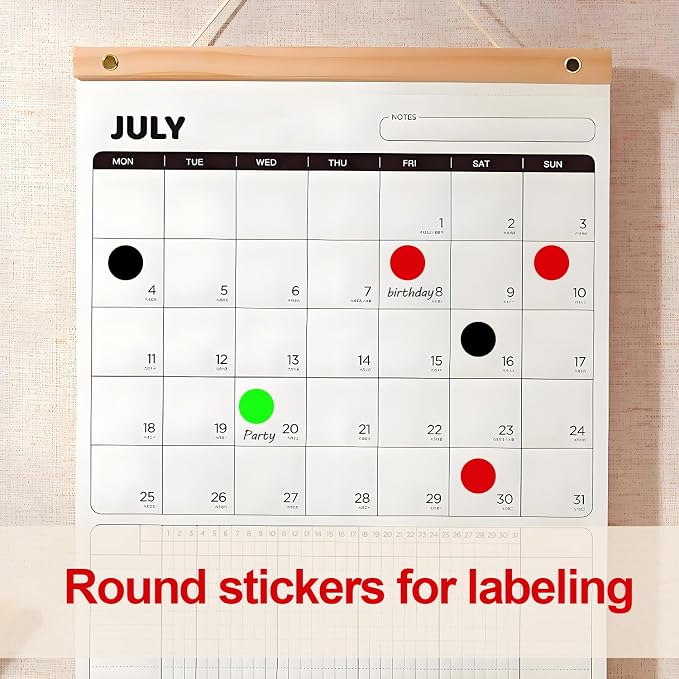 1000 Pcs Black Round Stickers 1/2 Inch Color Circle Dot Stickers Small Code Labels for Office Shop Yard Sale Home Classroom Marking (Black)