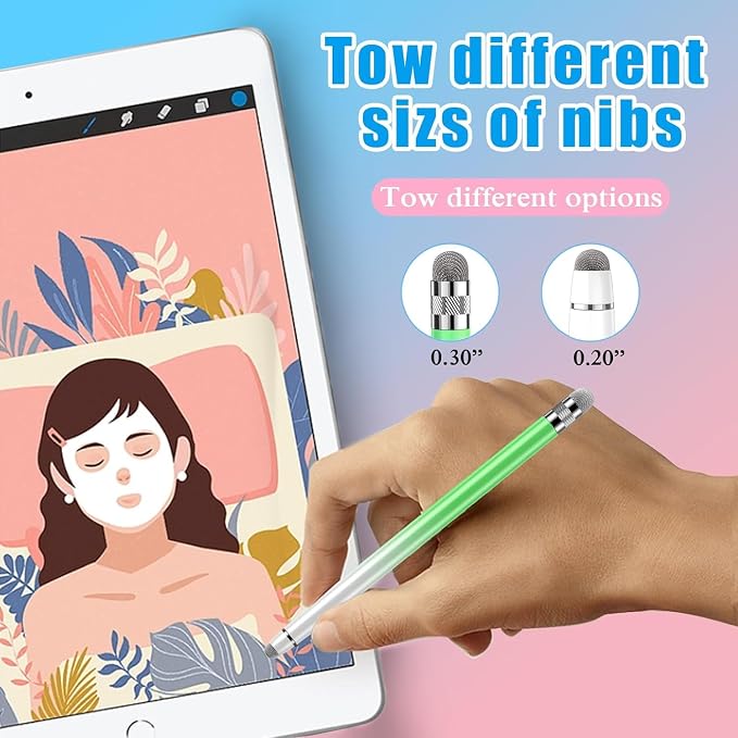 Bopomofo 5PCS Stylus Pen for Touchscreen,High Sensitivity & Precision | Metal Barrel,Fiber Tip,No Charging,Compatible with iPhone iPad Android Microsoft Surface Nintendo Switch Touch Screen
