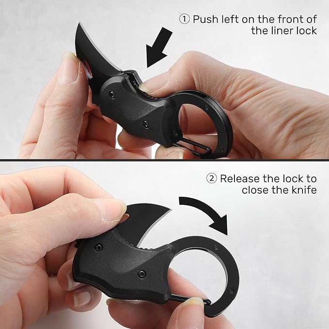 VIRENKNIFE Folding Pocket Utility Knife,Small Pocket Knife with 1.38''Sharp Blade, EDC Knife for Men Women,Mini Keychain Box Cutter for Everyday Carry,Great Gift for Men (Black)
