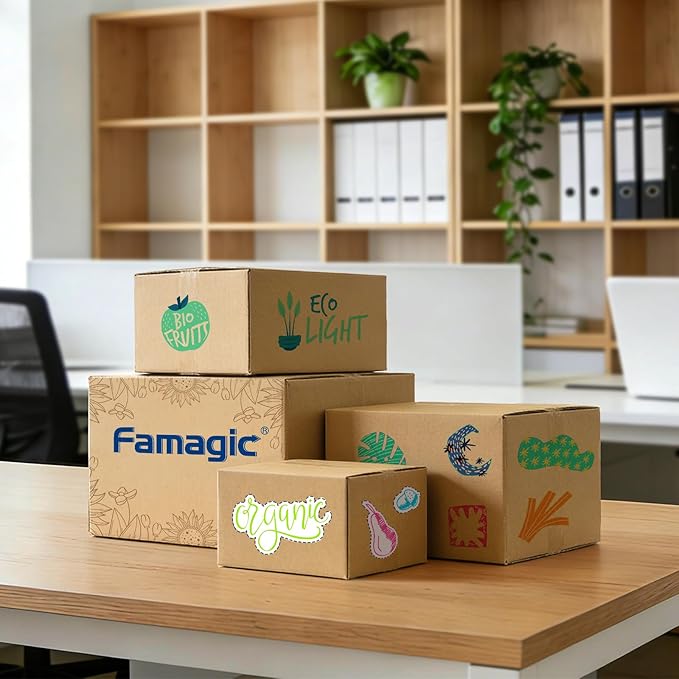Famagic Small Shipping Boxes 8x6x4 Inch 10 Pack Brown Box Corrugated Cardboard Boxes for Packaging Small Business, Mailing Boxes for Shipping