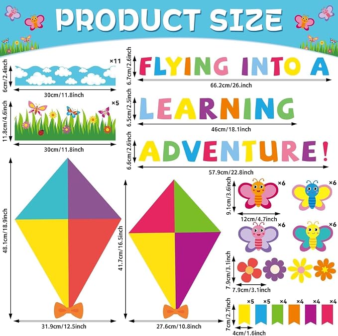 Classroom Bulletin Board Decoration Welcome Back to School Bulletin Board Amazing Things Happen Here Classroom Decor Pastel Rainbow Motivational Cutout for Elementary Home Chalkboard Wall Door Decor