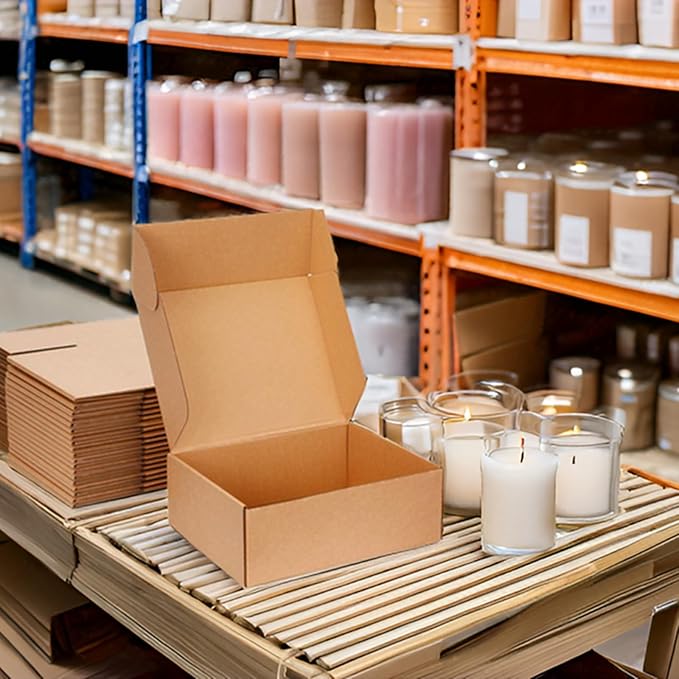 Small Shipping Boxes 9x6x4 Inches - Kraft Brown Corrugated Cardboard Boxes (20-Pack) for Mailing, Packing, Small Business & Gift Packaging - Recyclable & Sturdy