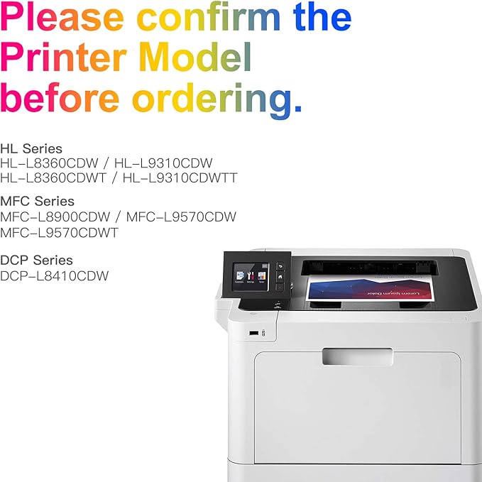 Uniwork Compatible Toner Cartridge Replacement for Brother TN436 TN 436 TN436BK TN433 use with MFC-L8900CDW HL-L8360CDW HL-L8260CDW MFC-L8610CDW MFC-L9570CDW HL-L9310CDW Printer Tray (4 Pack)