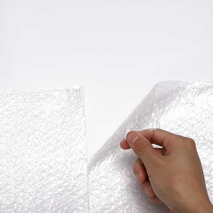 WANGUAGUA Perforated Bubble Packing Nylon Wrap 2 Pack 15 Inch x 72 ft Total | Heavy Duty Fully-inflated Bubbles for Moving Boxes, Shipping Cushioning Supplies, Perforated Every 12"