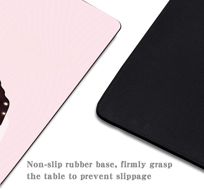 Pink Butterfly DOD Says You are Special Mouse Pad, Cute Mouse Pads Desk Pad for Desk with Non-Slip Rubber Base