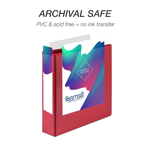 Samsill 2 Inch 3 Ring Binders, Economy Round Ring, Clear View Cover, 425 Sheet Capacity - for School, Home, Office - Red, 12 Pack