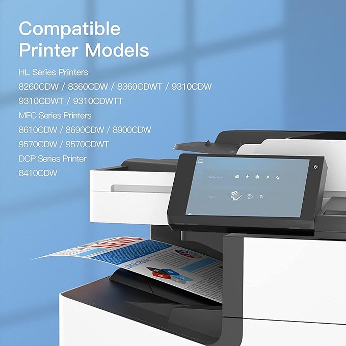 GPC Image Compatible Toner Cartridge Replacement for Brother TN433 TN 433 Compatible with HL-L8360CDW MFC-L8900CDW HL-L8360CDWT HL-L8260CDW MFCL8610CDW MFCL9570CDW Printer (4 Pack)