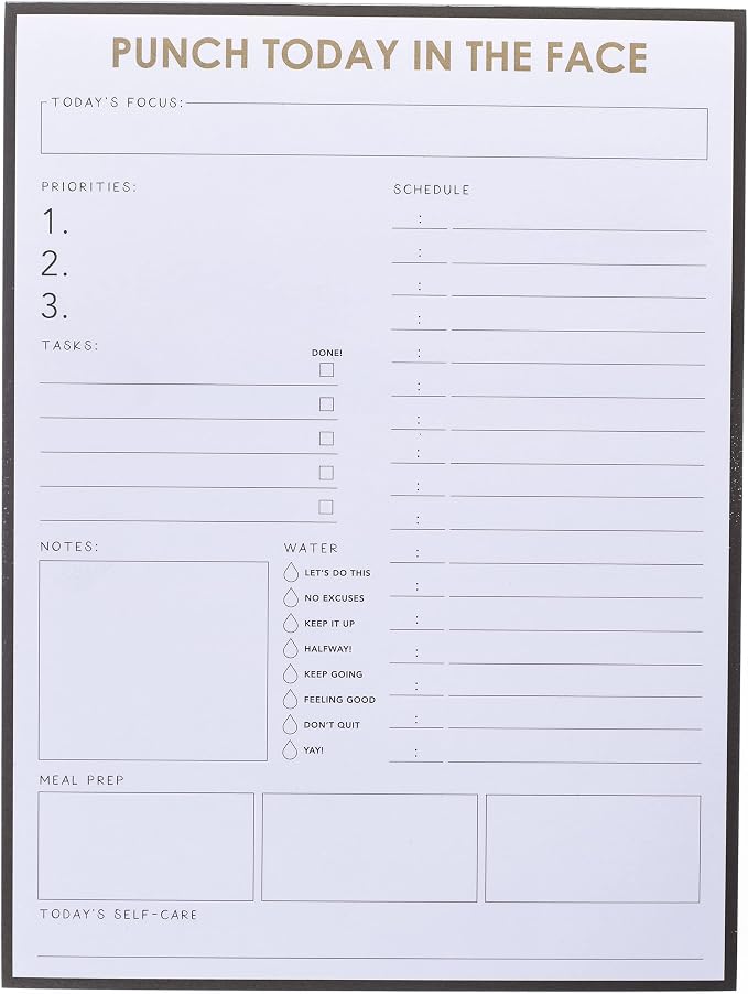Graphique Punch Today To-Do List Notepad | 150 Tear-Away Sheets | Task Planner | Daily Organizer | Memo Writing Pad | Priority Checklist | Undated | 6' x 8'