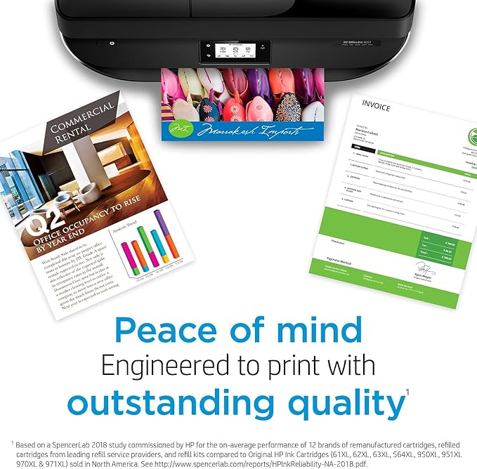 HP 62 Ink Cartridge, Black XL and Tri-Color (Black XL + CMY)