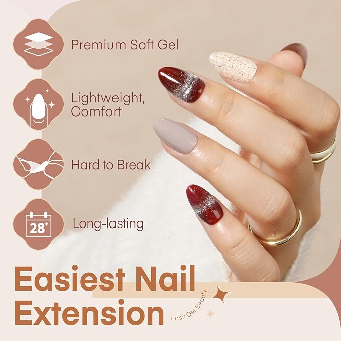 Oval Round Nail Tips, 504pcs Full Matte Short Oval Almond Shape Nail Tips for acrylic nail tips press on nails DIY Short Gel Nail Extention, 15 Sizes Luckyfairy Gelly Tips