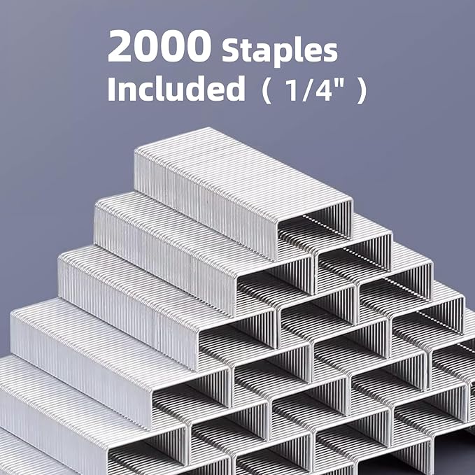 Long Reach Stapler,with 2000 Staples & Stapler Remover Full Strip，20-25 Sheet Capacity,with Built-in Ruler and Adjustable Locking Paper Guide, Silvery