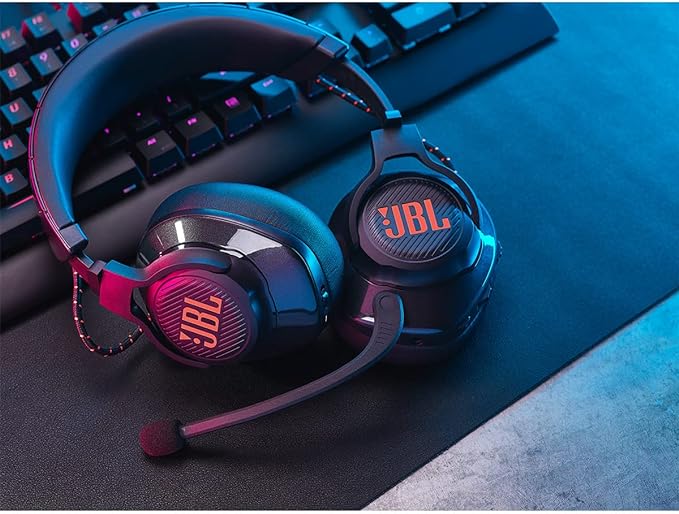 JBL Quantum 610 - Wireless Over-Ear Gaming Headset, JBL QuantumSURROUND, 2.4GHz Wireless, up to 40 Hours of Battery Life, Game-Chat dial, flip-up Boom Microphone (Black)