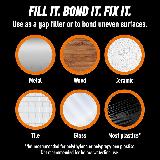 Gorilla 2 Part Epoxy, Incredibly Strong Bonding, 5 Minute Set, 0.85 oz | Water Resistant, Bonds Uneven or Vertical Surfaces, Easy-to-Use Syringe
