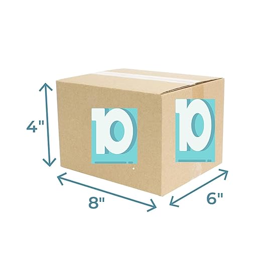 Perfect Stix Shipping Boxes Mailers 8x6x4 inches Cardboard Small Packing Kraft Moving Mailing Box, (Pack of 10) Sturdy Cardboard