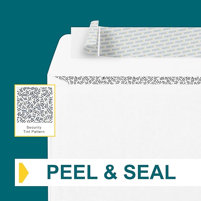 #9 Envelopes Self Seal - 80 Pack - Security Tinted 3 7/8" x 8 7/8" Business Envelopes Peel & Seal - Mailing Envelopes Letter Size - Legal Envelopes for Invoices, Statements - 24lb Plain Envelopes