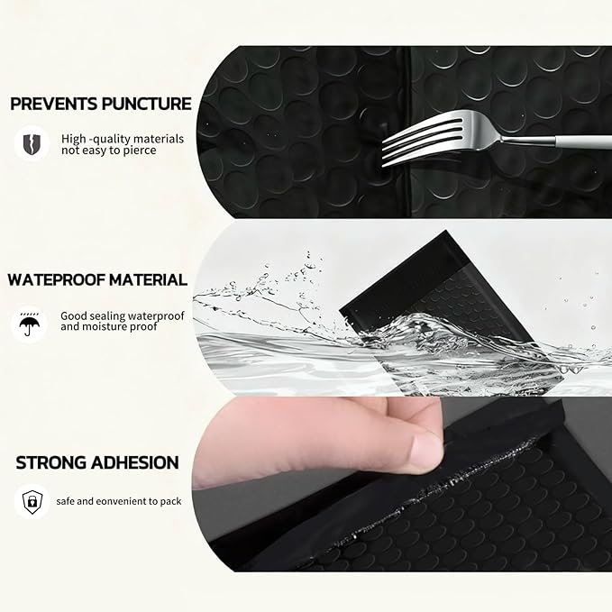 4×8 Small Bubble Mailers 100 Pack Waterproof Padded Envelopes Self Seal Adhesive Shipping Bags for Mailing Cards Jewelry Makeup and Small Business Packaging
