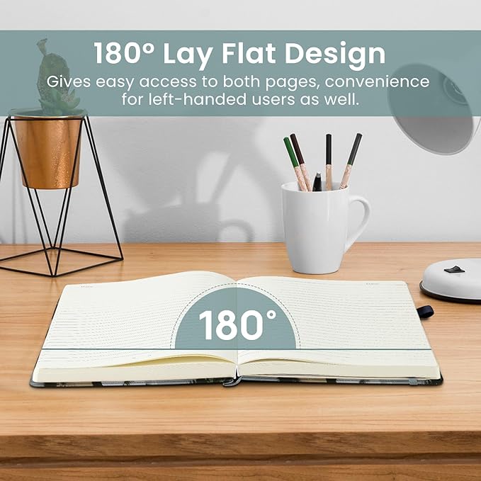Taja Lined Journal Notebook for Women & Men, Hardcover Leather Journal for writing, A5 College Ruled Notebook for Work & Note Taking, Perfect for Office School Home Supplies, 160 Pages, Soft Petal