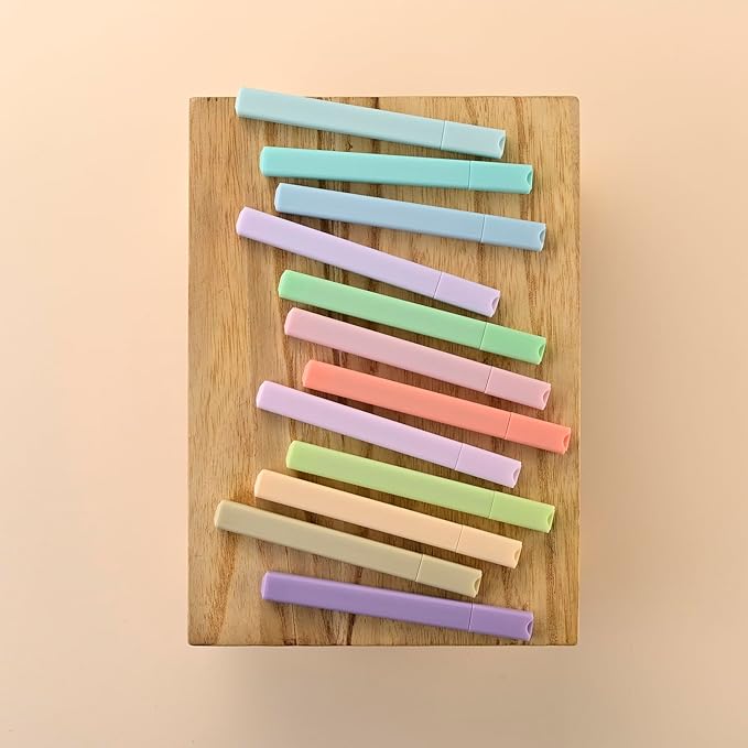 konket- Aesthetic Bible Highlighters No Bleed, Cute Pastel Highlighters, 12 pcs Chisel Tip
