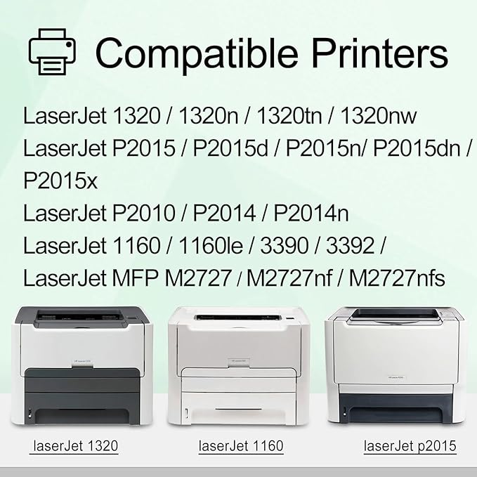 greencycle 49X 53X 1320 Compatible Toner Cartridge Replacement for HP 49X Q5949X 53X Q7553X use in 1320n 1320nw 3390 3392 M2727nf P2015dn P2015 P2014 P2010 Series Printer (Black, 1PK)