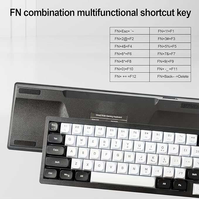 Wired RGB Gaming Membrance Keyboard. 65 Percent Mini Creamy LED Computer Keyboard .Small Ergonomic Clicky Teclado with ABS Backlit Unreplaceable Keycaps. for PC Laptop MAC Gamer. (Black)