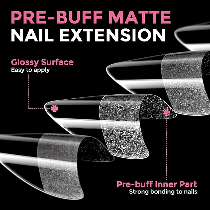 Almond Nail Tips: 504PCS Half Cover Short Almond Gel Nails Tips, Clear Soft Extra Short Fake Nails Acrylic Press On Nail Extensions XXS for Manicure Art DIY Salon 12 Sizes