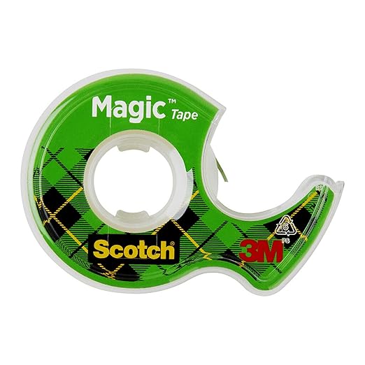 Scotch Magic Tape, Invisible, Repair Christmas Cards and Use as Holiday Gift Wrap Supplies for Christmas, 2 Tape Rolls with Dispensers