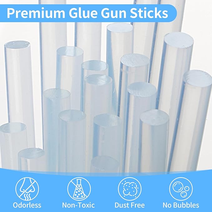 90 PCS Mini Hot Glue Sticks Bulk, Clear Glue Gun Sticks for Metal, Wood, Glass DIY Art Craft & School Projects Craft, Bond (4" X 0.27")
