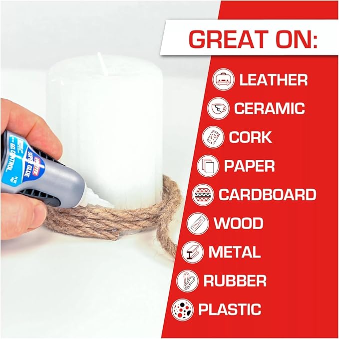 Loctite Super Glue Gel Control, Clear, 0.14 fl oz Bottle, Pack of 3