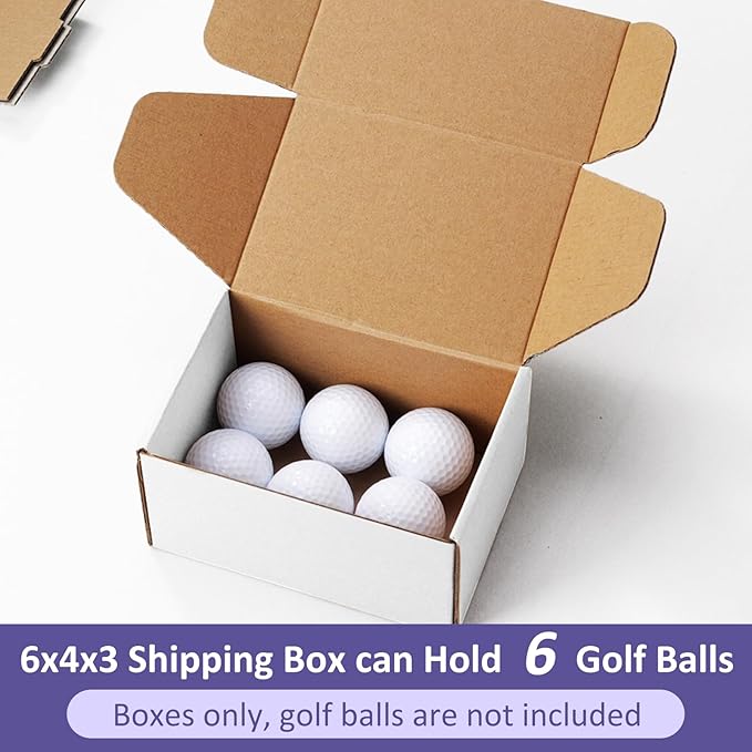 Eupako 6x4x3 Small Shipping Boxes 50 Pack - White Cardboard Box Mailers, Corrugated Mailing Boxes for Packaging Small Business
