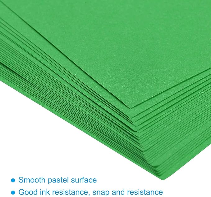 MECCANIXITY 100 Sheets Colored Copy Paper 8.3 x 5.8 Inch Printer Paper 80gsm Dark Green for Office Printing, Document Copying, Invitations, Forms, Art Projects