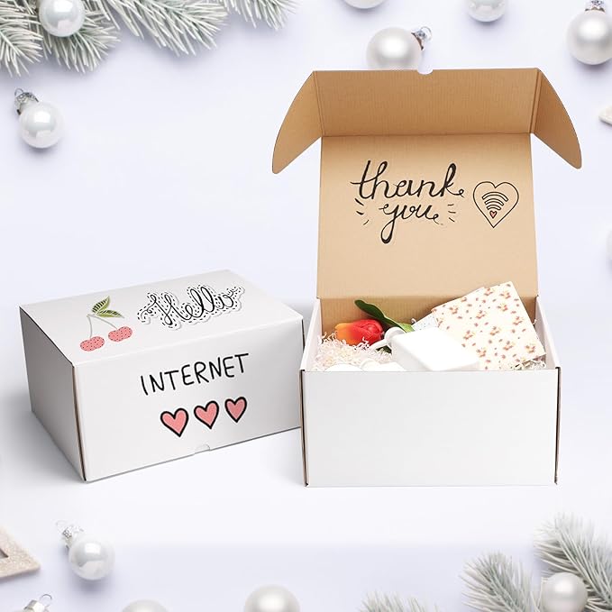 ZBEIVAN 12x10x6 White Shipping Boxes Set of 15, Corrugated Cardboard Mailer Boxes for Packaging Small Business Mailing Gifts