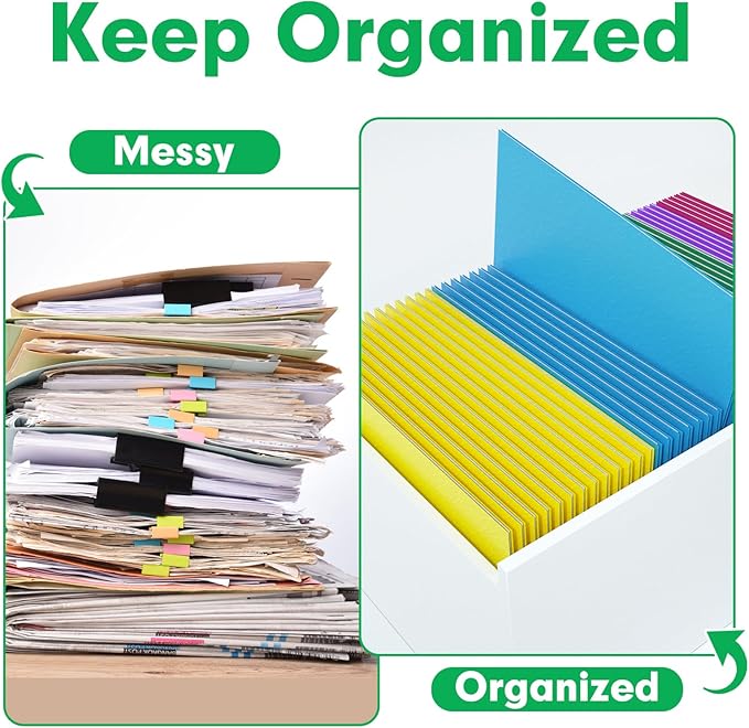 Two Pocket Folders, PANDRI 100 Pack 2 Pocket Folders, Letter Size Paper File Folder for School Office Home Business, Assorted 5 Colors