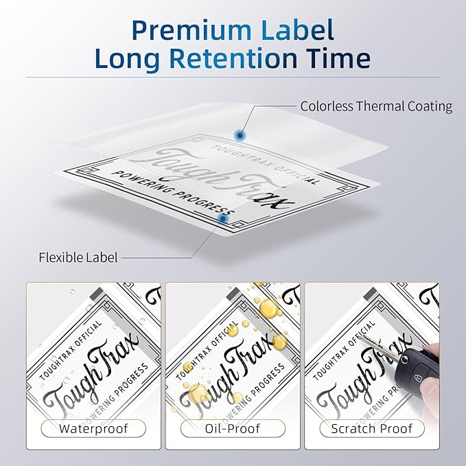 Phomemo Transparent Thermal Labels, 1.57" x 2.36" (40x60mm), Self-Adhesive Thermal Printer Paper, 130 Labels/Roll, for Phomemo M110/M220/M120/M150/M250 Label Printer, Clear