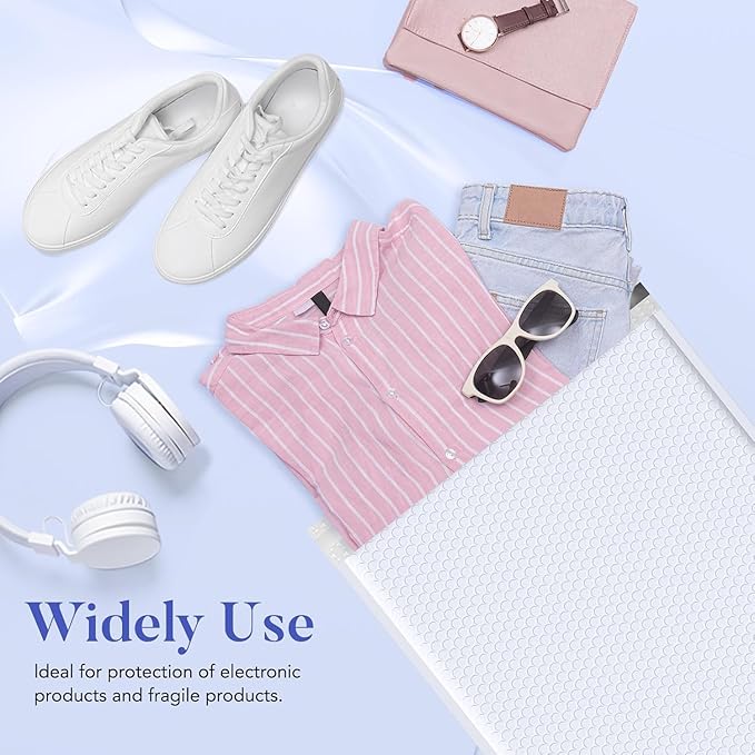 Fuxury Bubble Mailers 14.5x20" 120 Pack White Extra Large Padded Envelopes Usable Size 14.5x19" Self Seal Bubble Envelopes Padded Mailers Shipping Bags for Mailing book Clothes Small Business #7