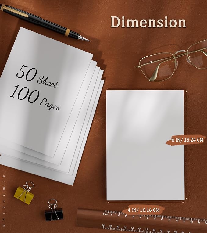 Notepads 4x6 - Blank Memo Pads - 50 Sheets per Notepad - Set of 6, Note Pad | Small Writing Pads White Paper - Server Memo & Scratch Note Pads 4x6 for Work, Mini Pocket Notepad for Office School Supplies