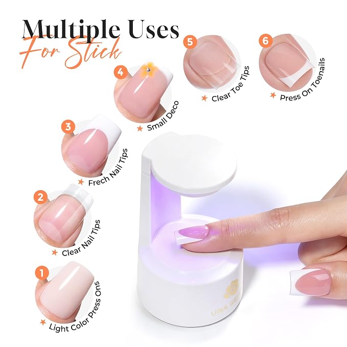 UNA GELLA Gel Nail Glue, Solid Nails Gl ue Gel 40g Lamp Curing Needed Soak Off G LUE Strong Nail G LUE G el for Acrylic Fake Nails Tips Extension Press On Nails for Gelly Tips