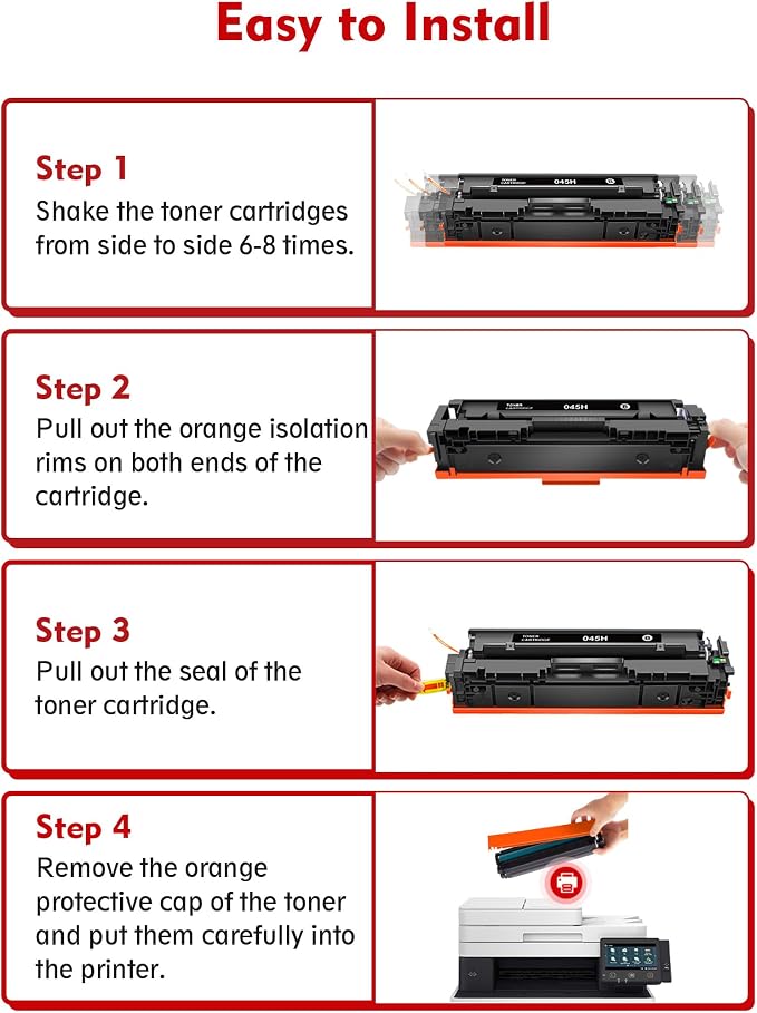 045 Toner cartridges 045H Compatible with Canon 045H MF632Cdw MF634Cdw | Replacement for Canon 045 Toner cartridges 045H Canon Color imageClass MF632Cdw MF634Cdw LBP612Cdw MF632 MF634