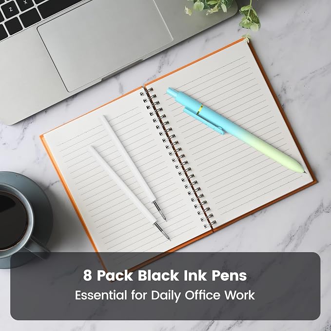 16 Pack Gel Pens, Black Ink Quick-Drying No Smudge with Fidget | 0.7mm Fine Point, Smooth Writing, Long-Lasting Ink, Stress Relief Pens for Journaling, School Office, Gift for Women Men