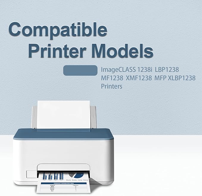3010C005A T08 Black Toner Cartridge Compatible with Canon T08 Toner ImageCLASS 1238i LBP1238 MF1238 XMF1238 MFP XLBP1238 Printers（1Pack