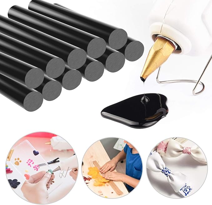 36 Pack Black Hot Glue Sticks, 3.93 x 0.43 in Full Size Hot Melt Glue Sticks Dent Repair Tool EVA Colored Hot Melt Adhesive for Car DIY Art Craft General Repairs