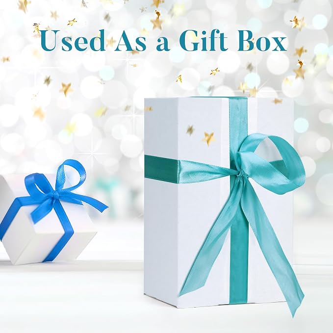 Small Shipping Boxes 9x6x4 Set of 6 | White Corrugated Cardboard, Box for Packaging Small Business Mailing Moving Gifts Wrap, Easy Assemble