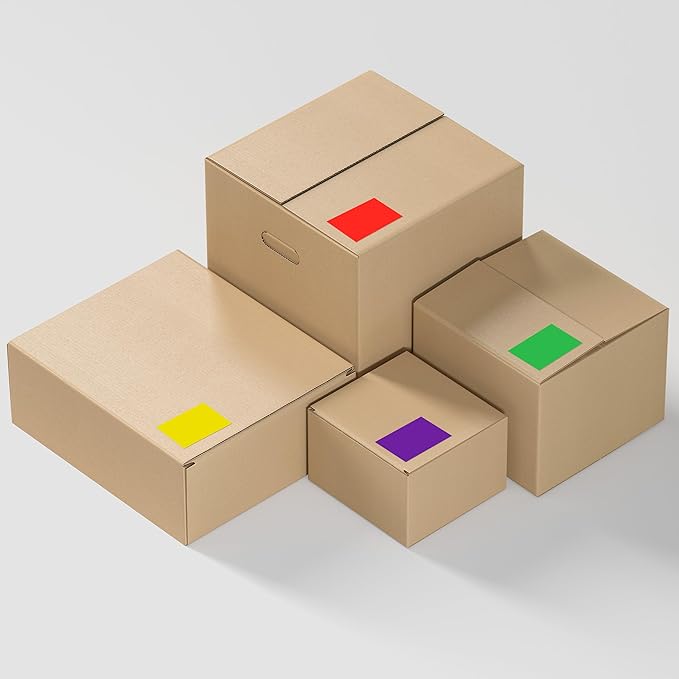 420 Pack Colored Labels Stickers, 3 x 2 inches, 14 Colors, Large Adhesive Home Moving Stickers for Packing Box