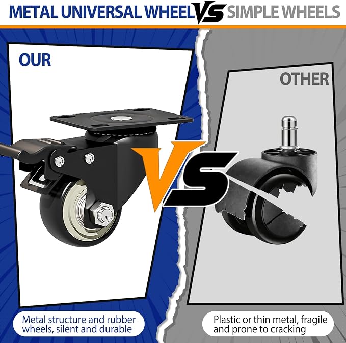GAIOUS Metal Storage Cabinet with Lock and Wheels, Steel Tool Cabinet | with 2 Door and 2 Adjustable Shelves, 35” Tall Lockable File Cabinet, Garage Cabinet, Rolling Cabinet for Home Office - Green