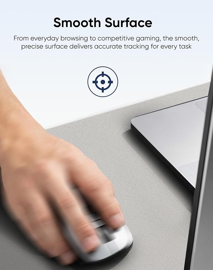 Waterproof Large Gaming Mouse Pad with Durable Stitched Edges, Non-Slip Rubber Base, Grainy Jacquard Mouse Mat Desk Pad for Home Office Gaming, 31.5''x11.8''x0.12'', Matte Beige